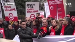 DİSK'ten Hazine Bakanlığı önünde “asgari ücret ve vergi adaleti” eylemi 